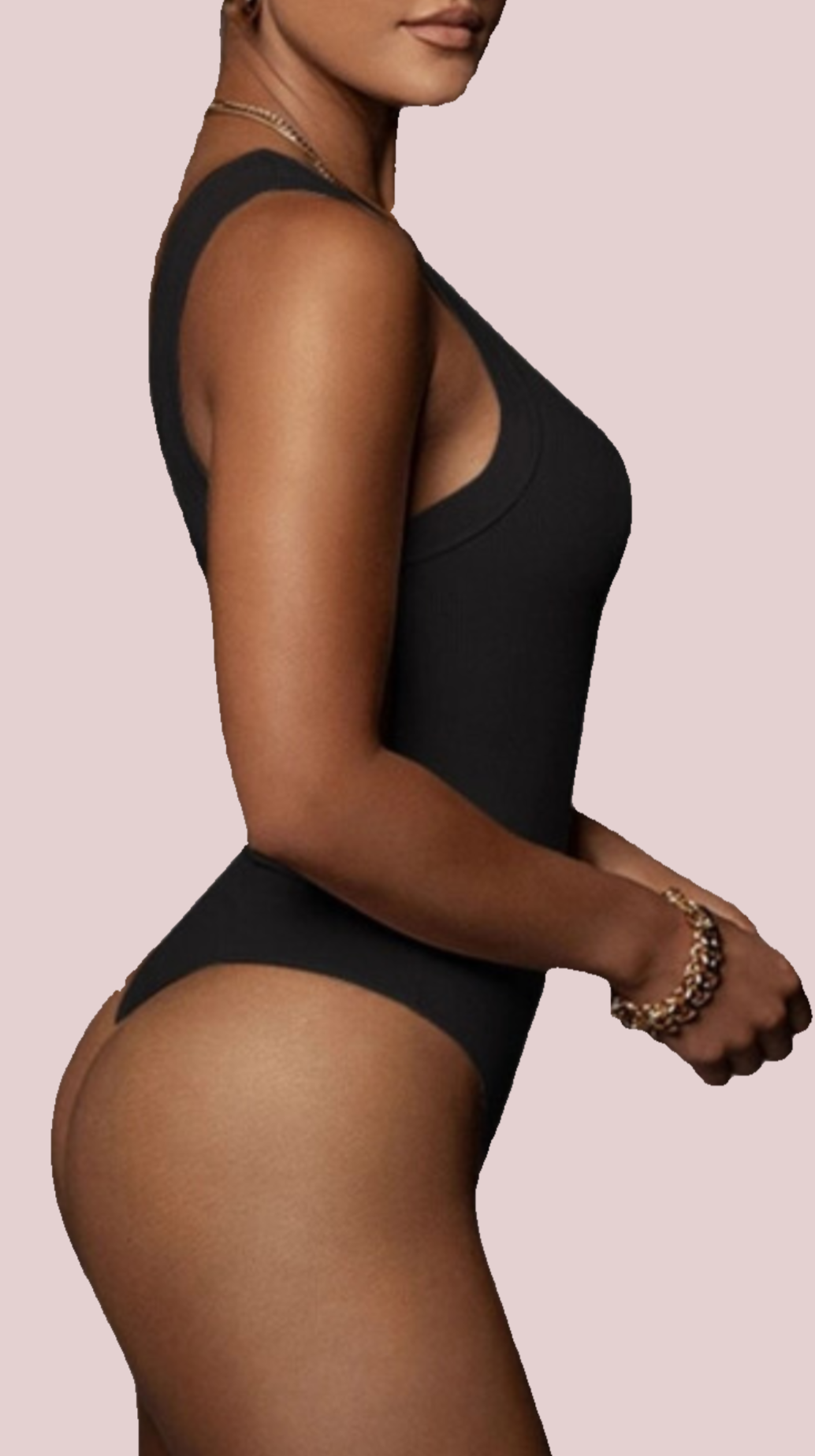 Ribbed Crewneck Tank Top Bodysuit - BashStyling