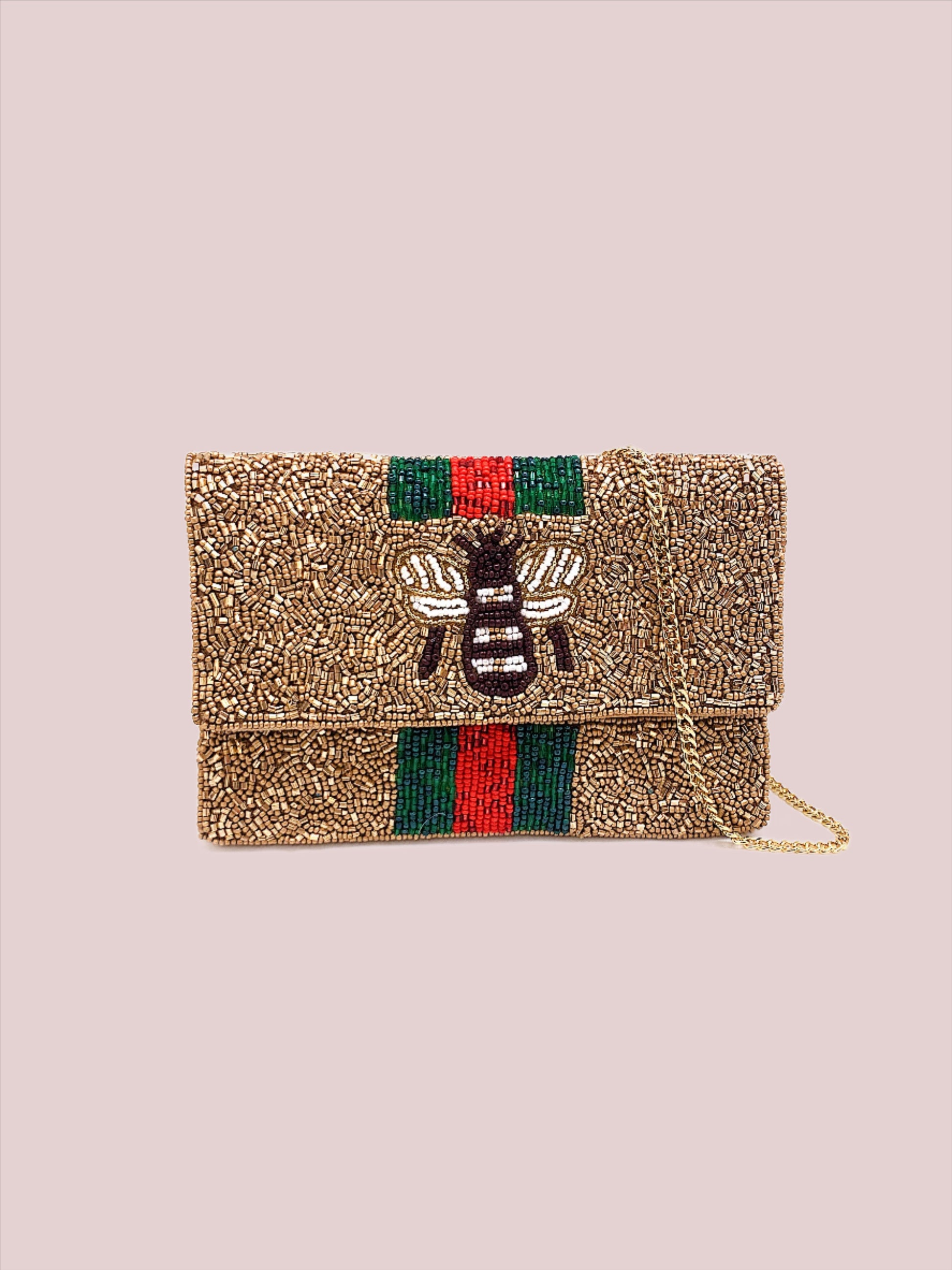 Bee You Gold Mini Clutch - BashStyling