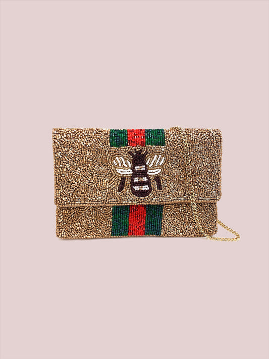 Bee You Gold Mini Clutch - BashStyling