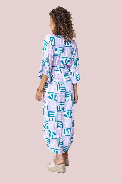 Alice Tiles Wrap Dress - BashStyling