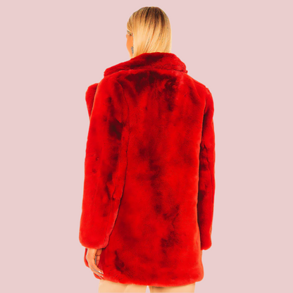 Vienna Red Faux Fur Coat