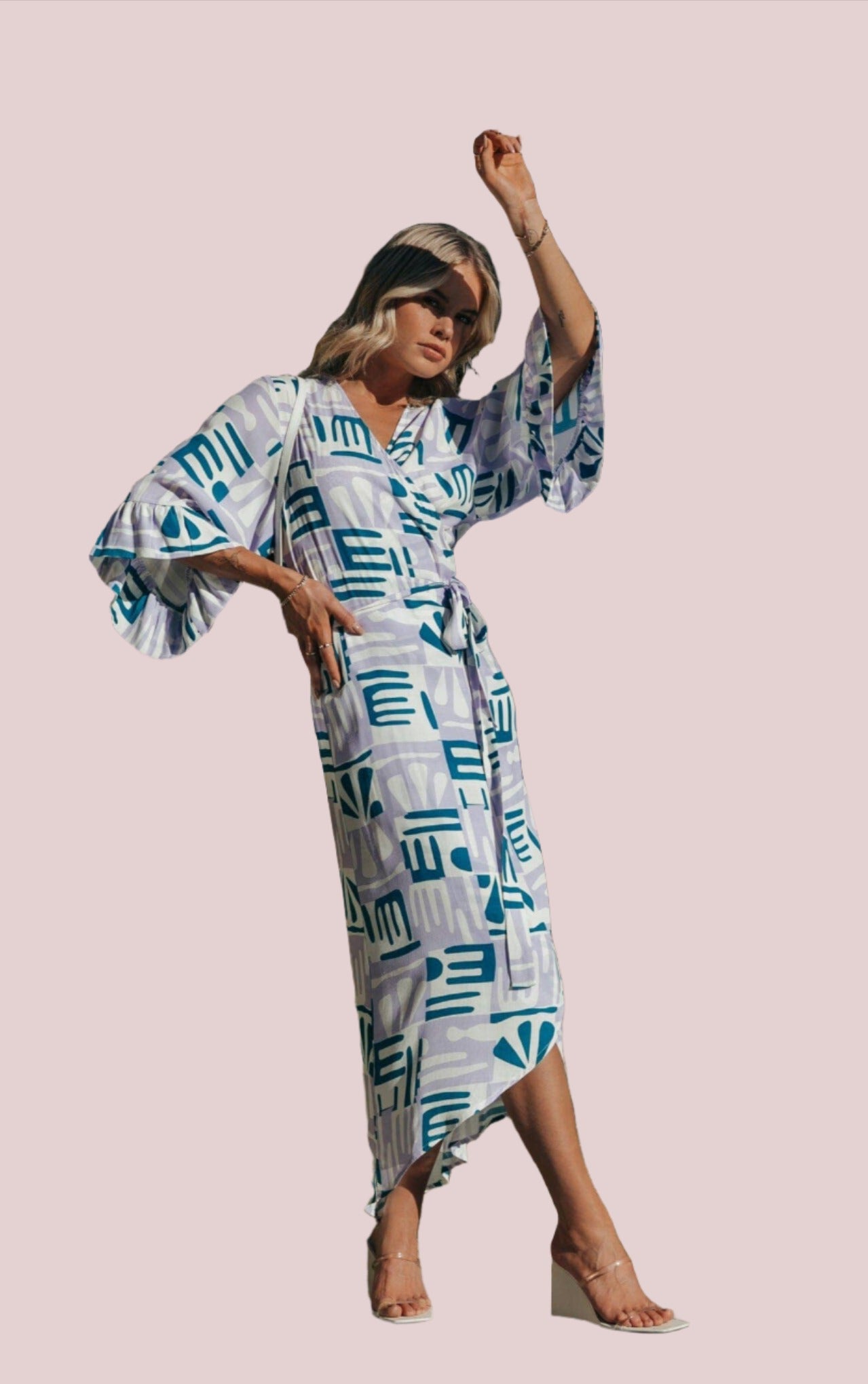 Alice Tiles Wrap Dress - BashStyling