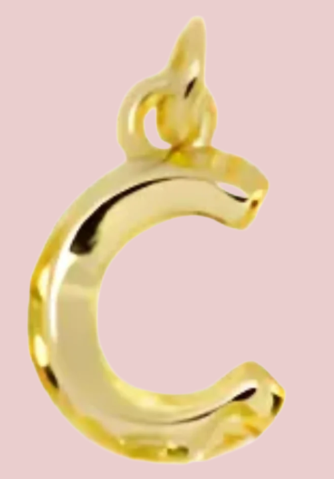 Gold Initial Letter Charm