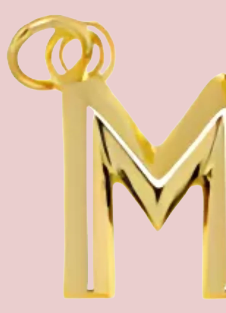 Gold Initial Letter Charm