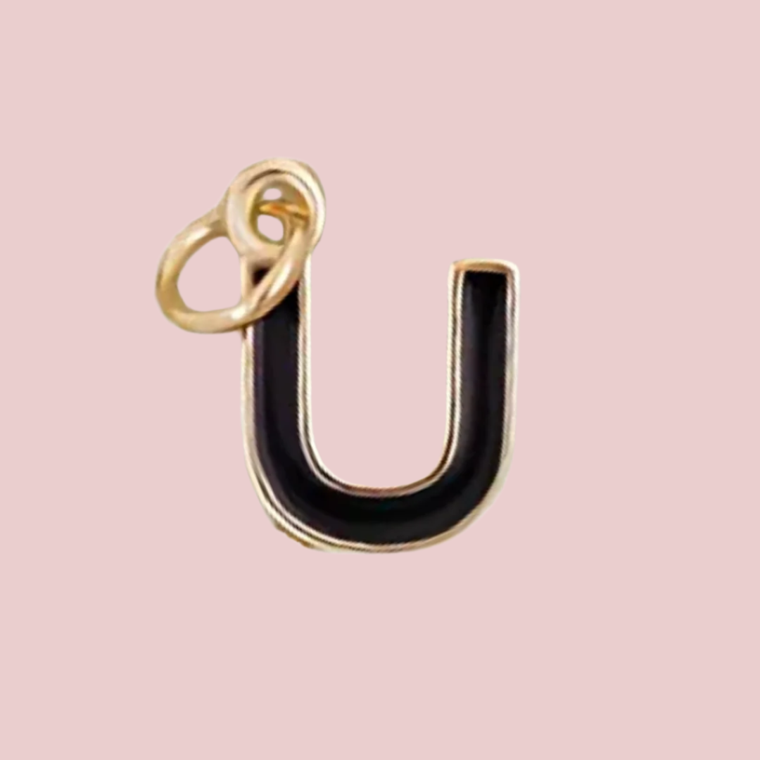 Black Enamel Letter