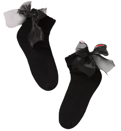 Sheer Ribbon Bow Socks