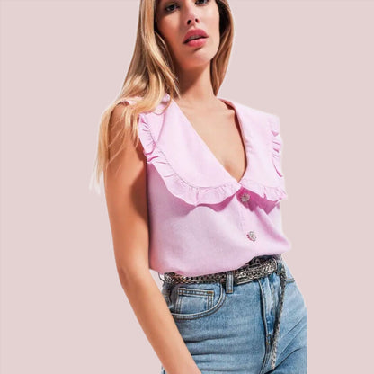 Crop top with bib collar - BashStyling