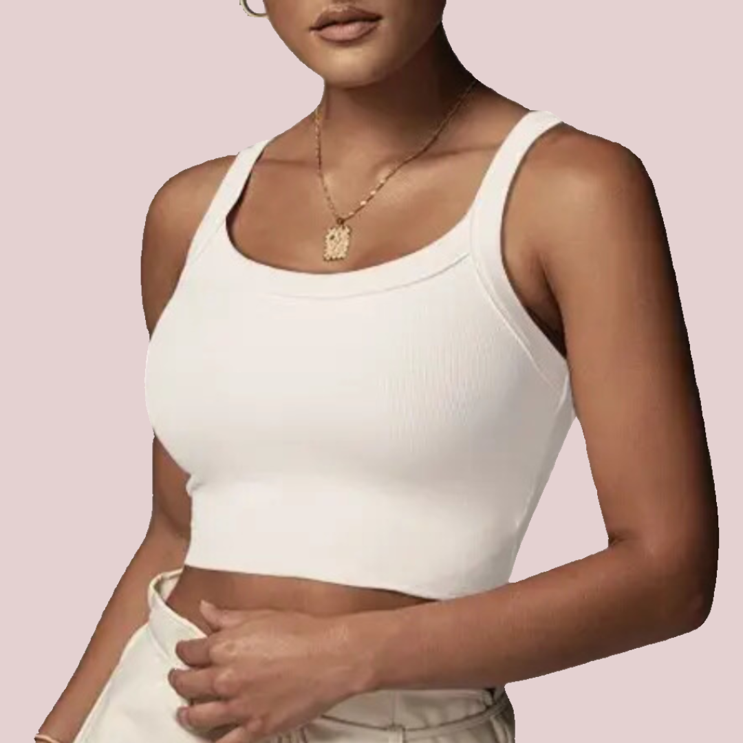 Threaded Knitted Camisole Cropped Tank - BashStyling