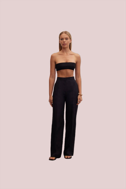 Nyx Pants | High-Waisted Linen Trousers - BashStyling