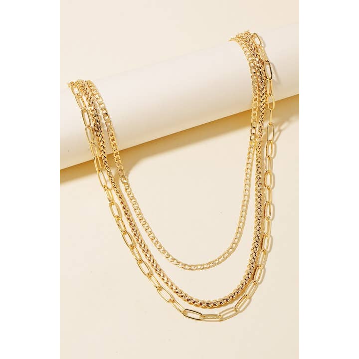 Mixed Layered Chain Necklace