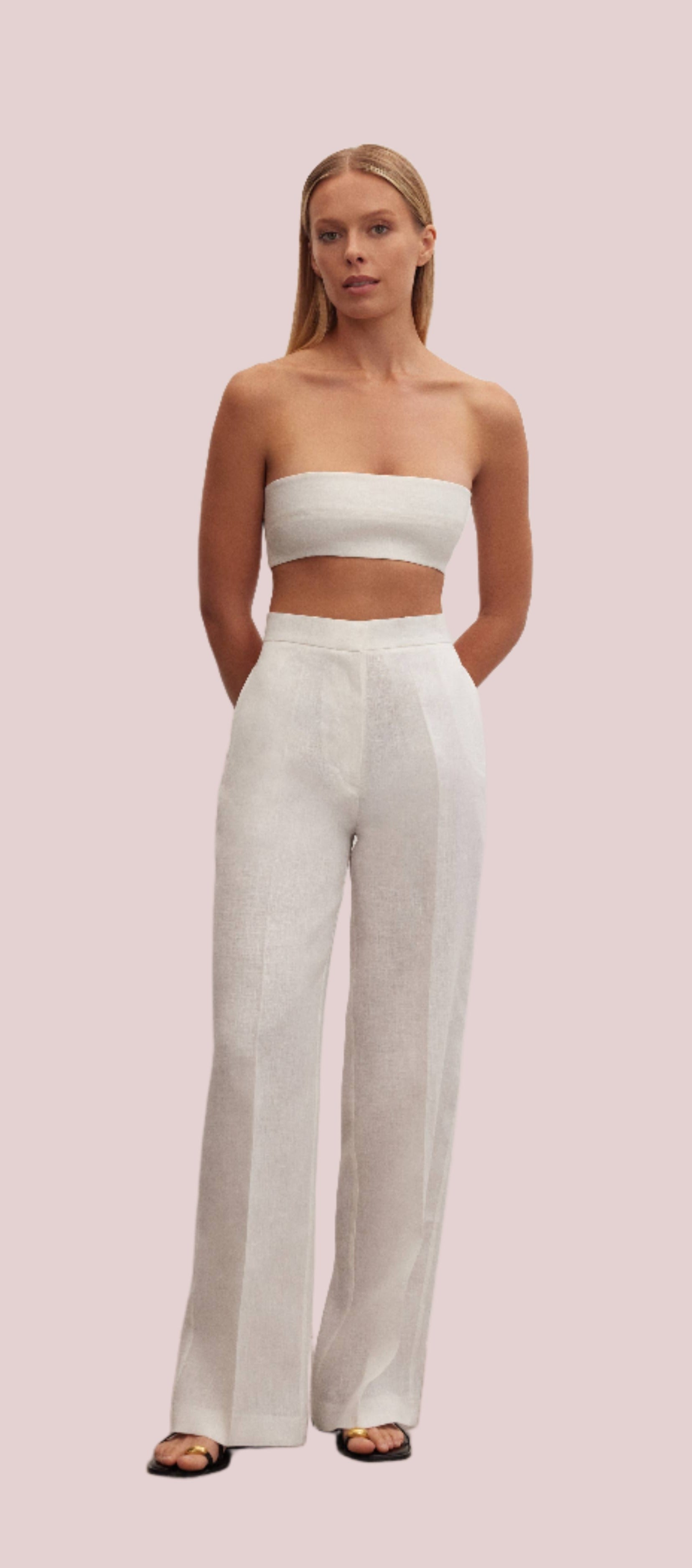 Nyx Pants | High-Waisted Linen Trousers - BashStyling