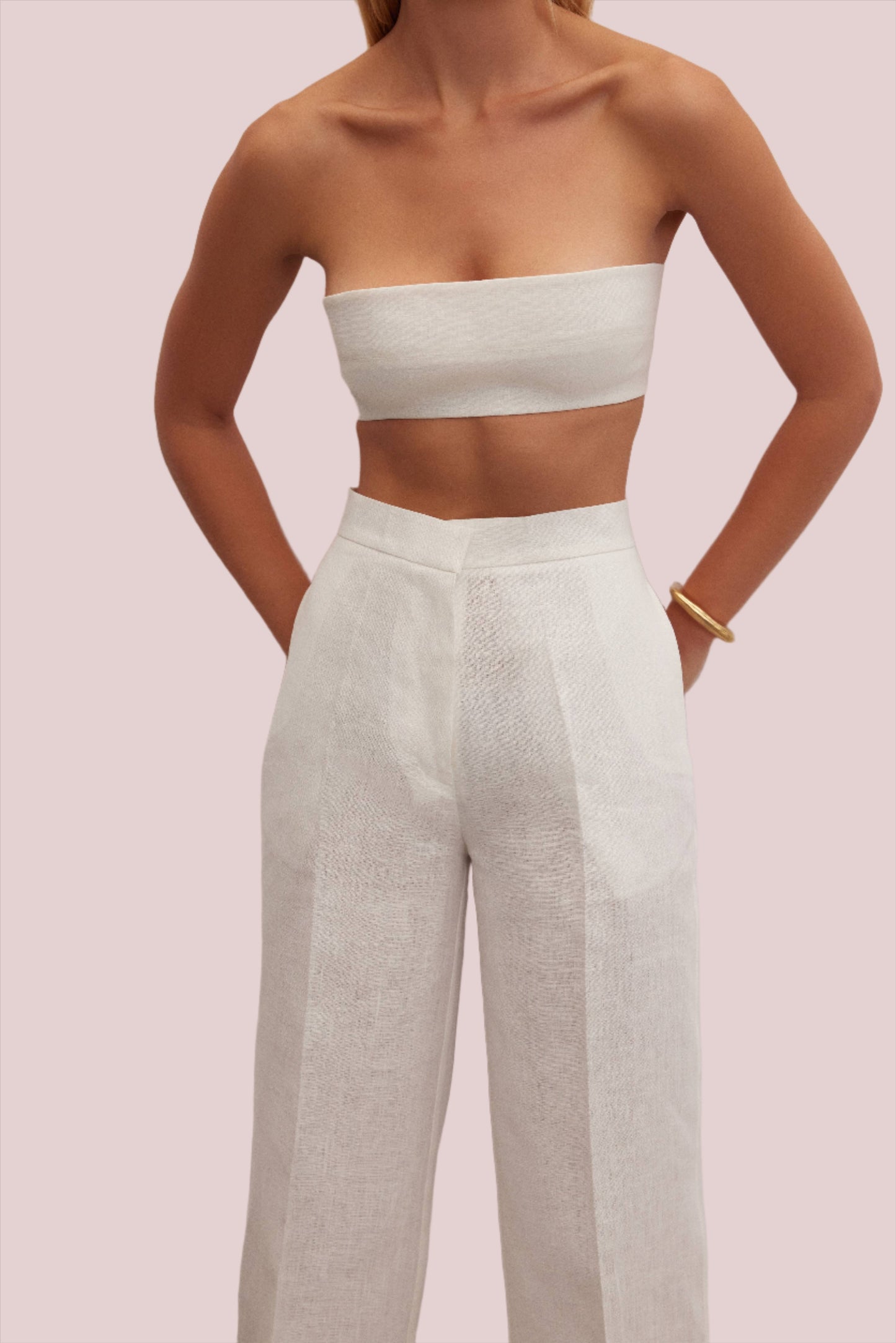 Nyx Pants | High-Waisted Linen Trousers - BashStyling