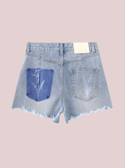 Distressed Denim Short - BashStyling