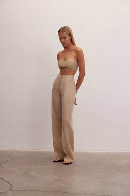 Nyx Pants | High-Waisted Linen Trousers - BashStyling