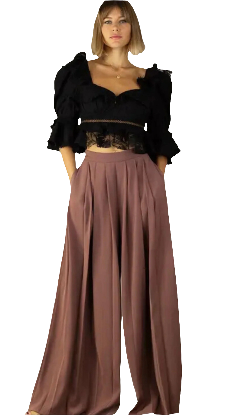 Front Pleat Wide Pant