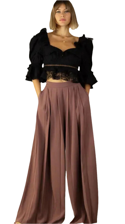 Front Pleat Wide Pant