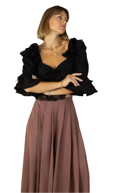 Front Pleat Wide Pant