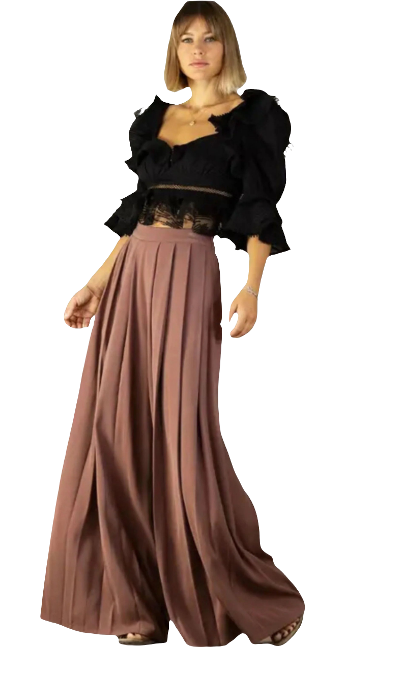 Front Pleat Wide Pant