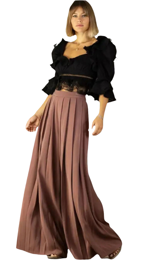 Front Pleat Wide Pant