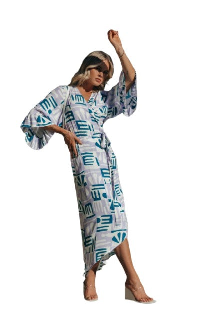 Alice Tiles Wrap Dress - BashStyling