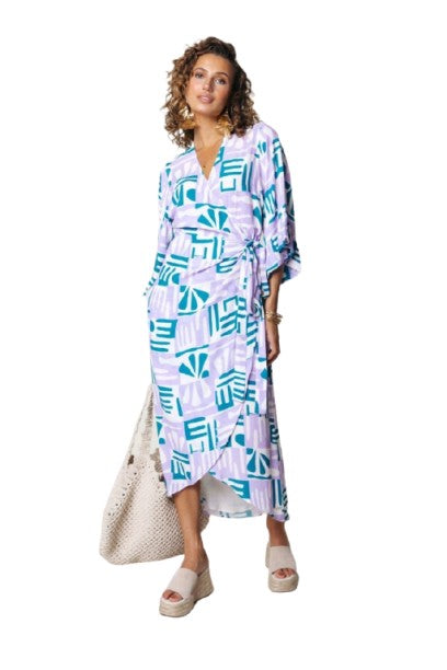 Alice Tiles Wrap Dress - BashStyling