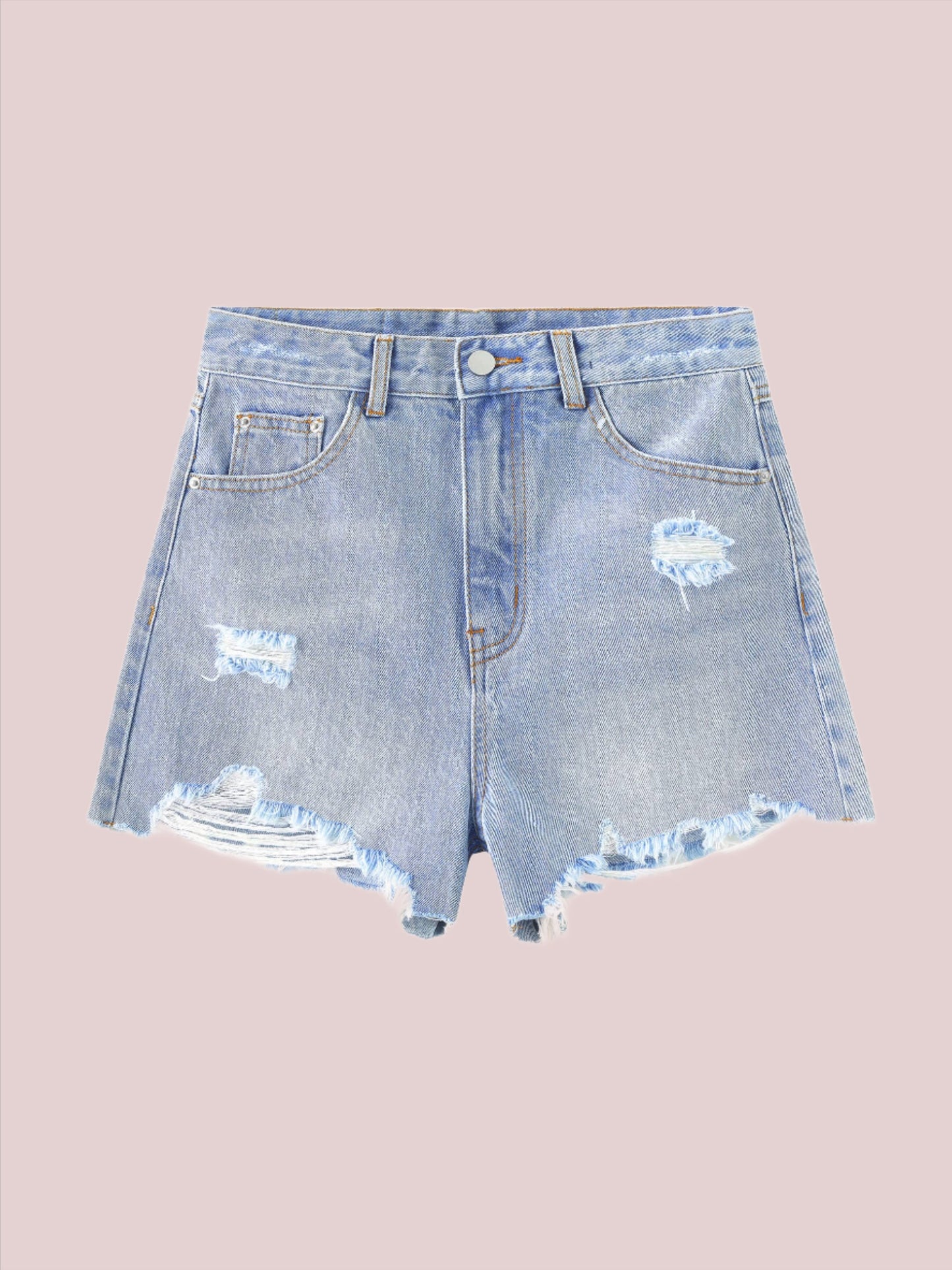 Distressed Denim Short - BashStyling